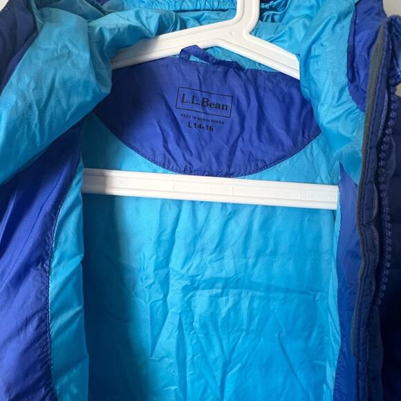 L.L.Bean Girls’ Ultra Light Down Puffer Coat Longer Length Size 14 / 16 - Picture 4 of 10